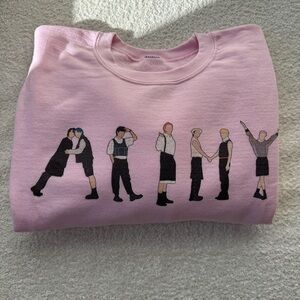 BTS | Pink DOUBLE SIDES PRINT Sweatshirt | New